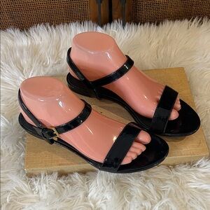 Tory Burch Laurel Single Strap Patent Leather Sandals